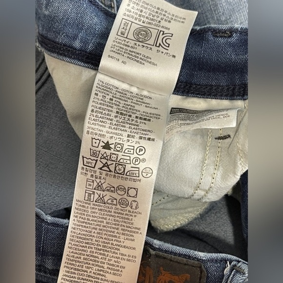 Levi's 512 Perfectly Slimming High Waist Straight Leg Jeans Size 12 - Picture 7 of 12